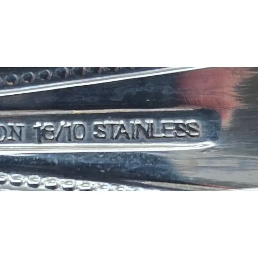 Reed -Barton Elegant Bead 18/10 Stainless Flatware Serving Set of